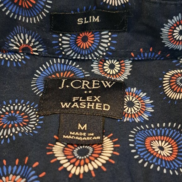 J. Crew Men's Medium Flex Washed Slim Fit Short Sleeve Shirt Style #BG955 - Picture 2 of 13